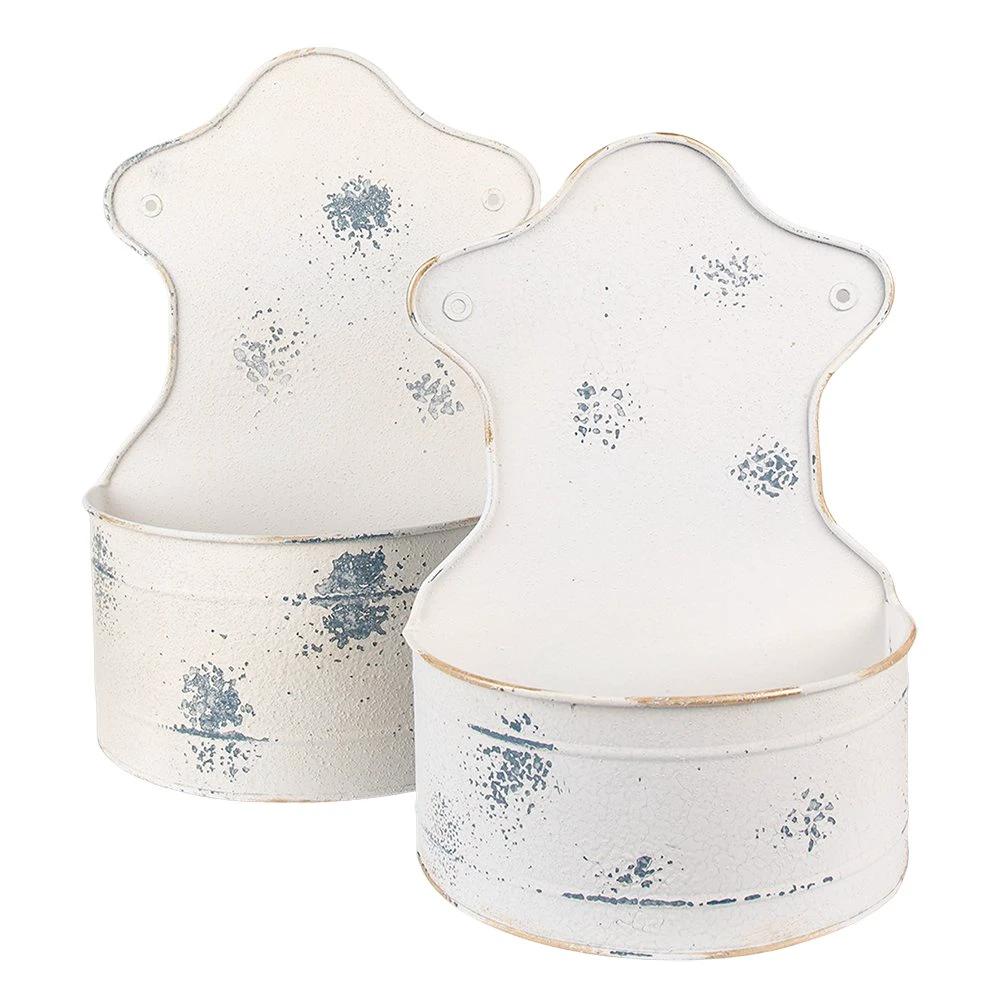 Decoratie planthouder (2) 26x14x37 /23x12x32 cm by Clayre & Eef.