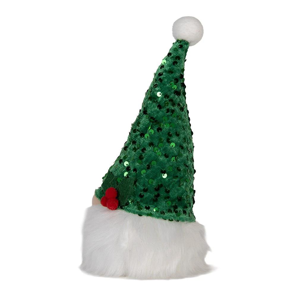 Weihnachtsdekoration mit LED-Beleuchtung Kabouter 10x10x25 cm grün aus Kunststoff von Clayre & Eef.