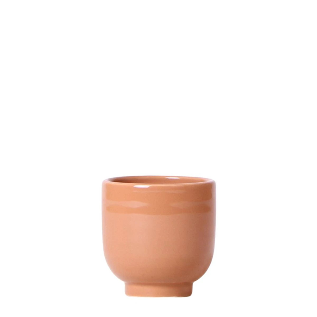Hummingbird Home | Glasierter Blumentopf – dekorativer Keramiktopf in Cognac mit Glanz – Ø6 cm von Kolibri Company