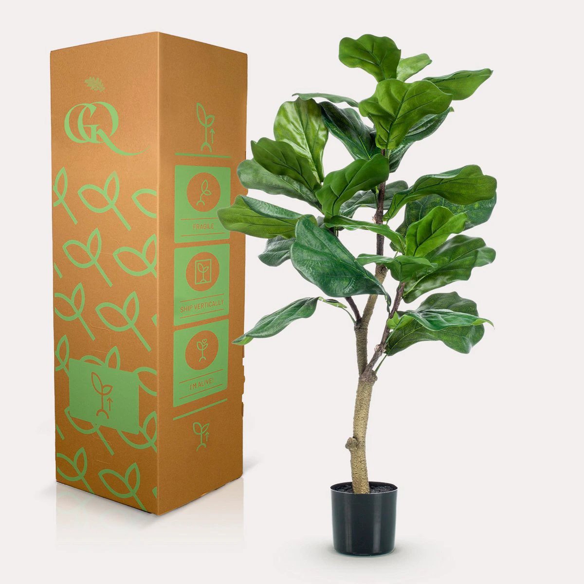 Artificial plant - Ficus Lyrata - Tobacco plant - 90 cm by Green boutiQ