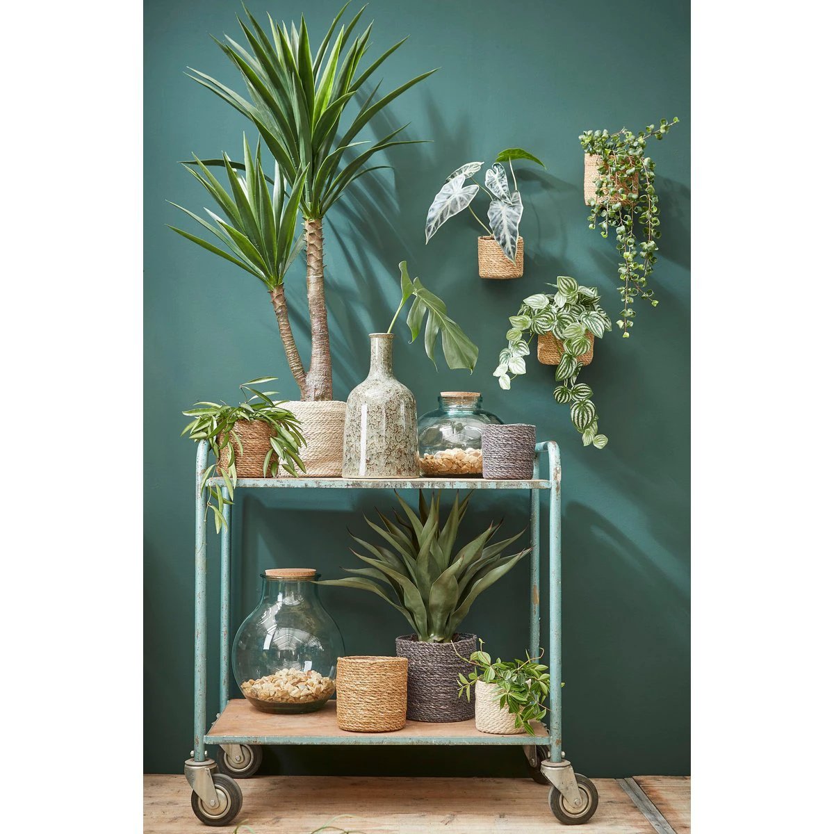 Plantenmand set Atlantic Crème by Mica Decorations
