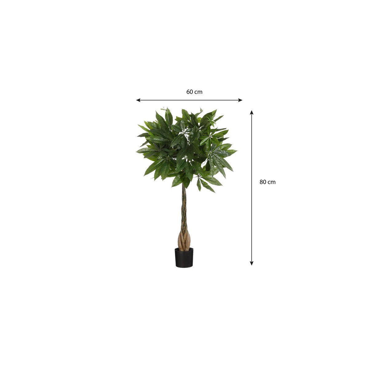 Artificial plant Pachira Green by Mica Decorations