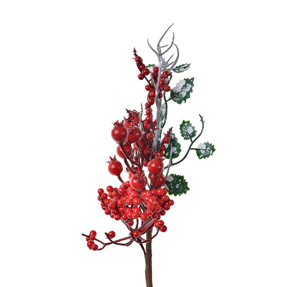 Decoration Branch 34 cm Red Plastic Christmas Decoration by Clayre & Eef.