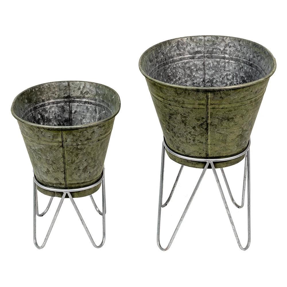 Dekorativer Pflanzenhalter (2) 46x38x26/56/37x31x23/43 cm von Clayre & Eef.