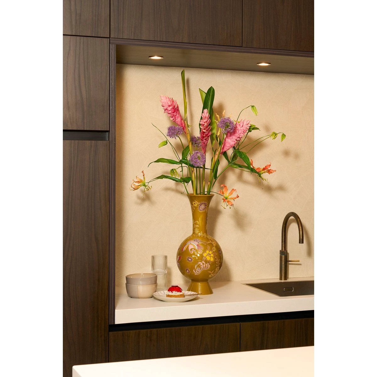 Vase Eloise Ocher by Mica Decorations