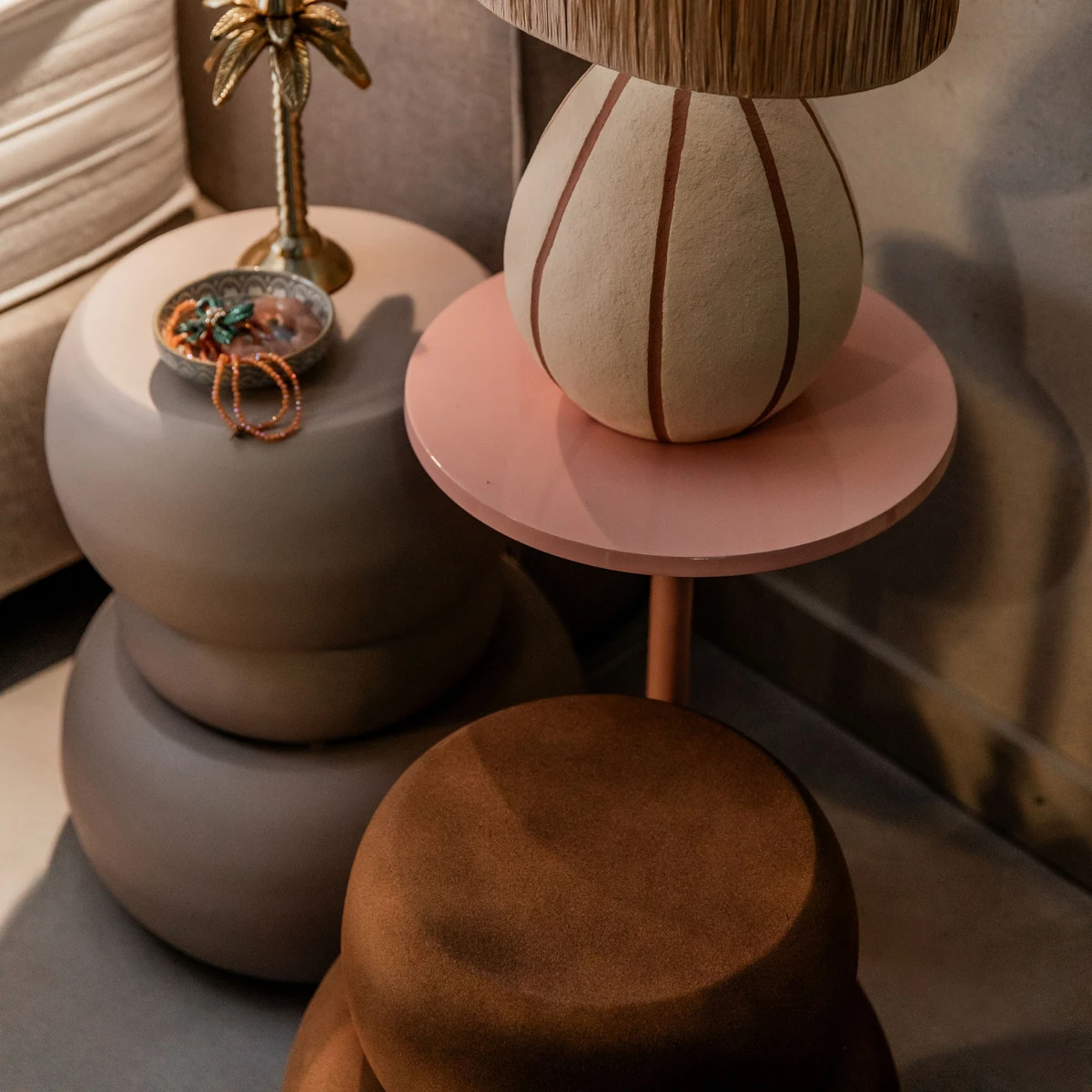 Side table Zea Brown by Mica Decorations