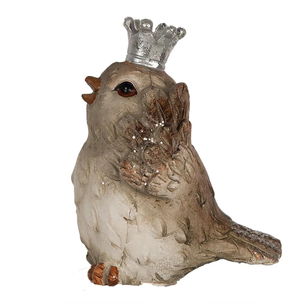 Decoration bird 7x5x8 cm by Clayre & Eef.