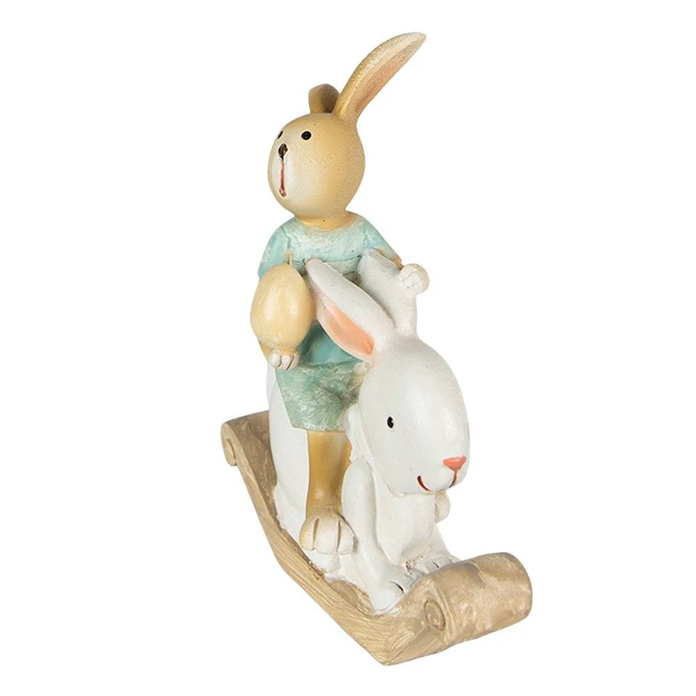 Decoration rabbit 10x4x11 cm by Clayre & Eef.