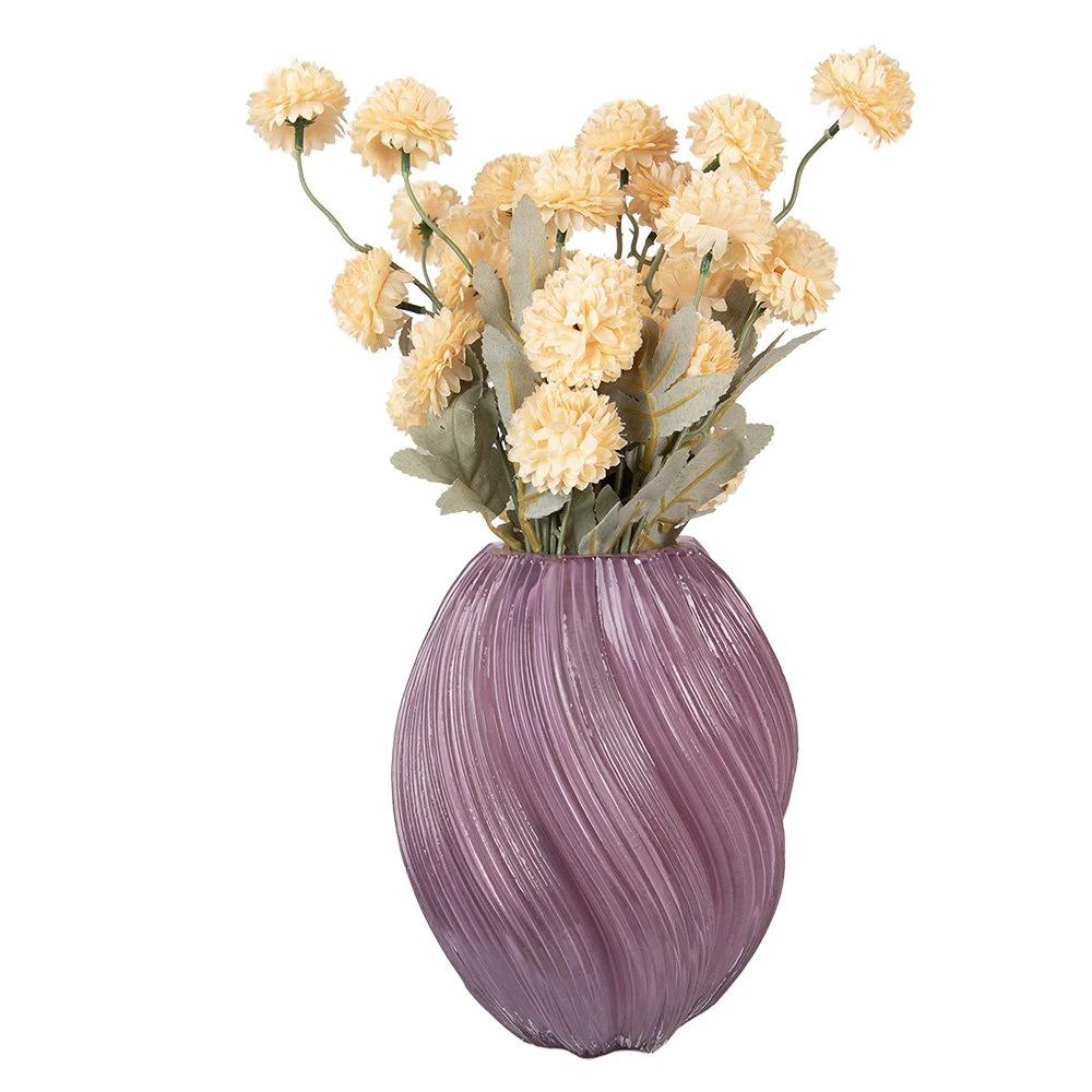 Vase Ø 17x21 cm violettes Glas von Clayre & Eef.