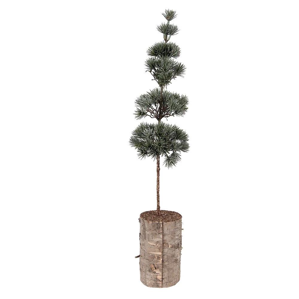 Mini Artificial Christmas Tree 14x14x60 cm Green Wood by Clayre & Eef.