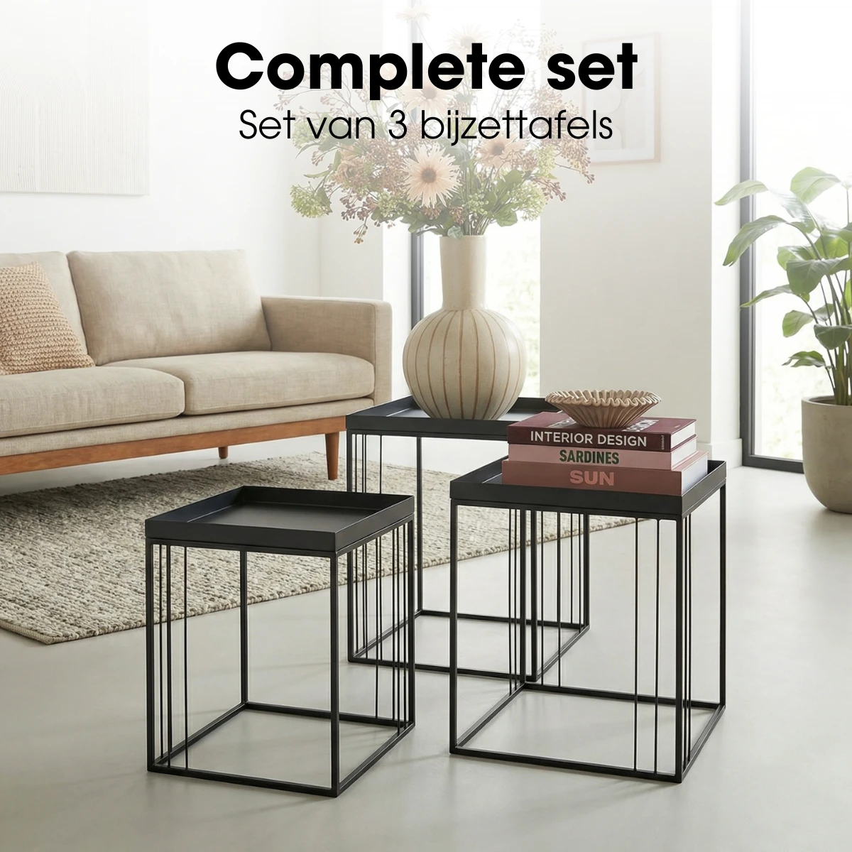 Side table Beth Black by Mica Decorations