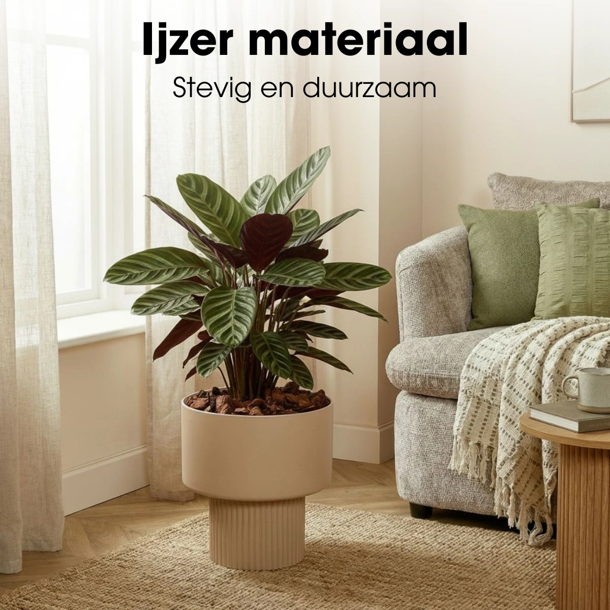 Flowerpot inside Lux Light brown by Mica Decorations