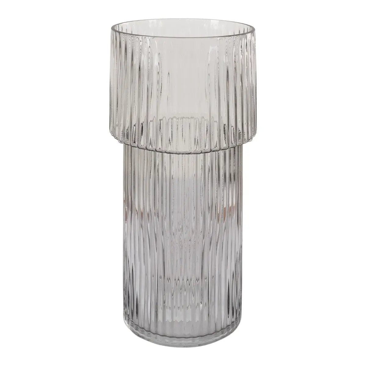 Vase - Clear, Mouth Blown Glass, Ø17.5x40 cm by EMIRELLE
