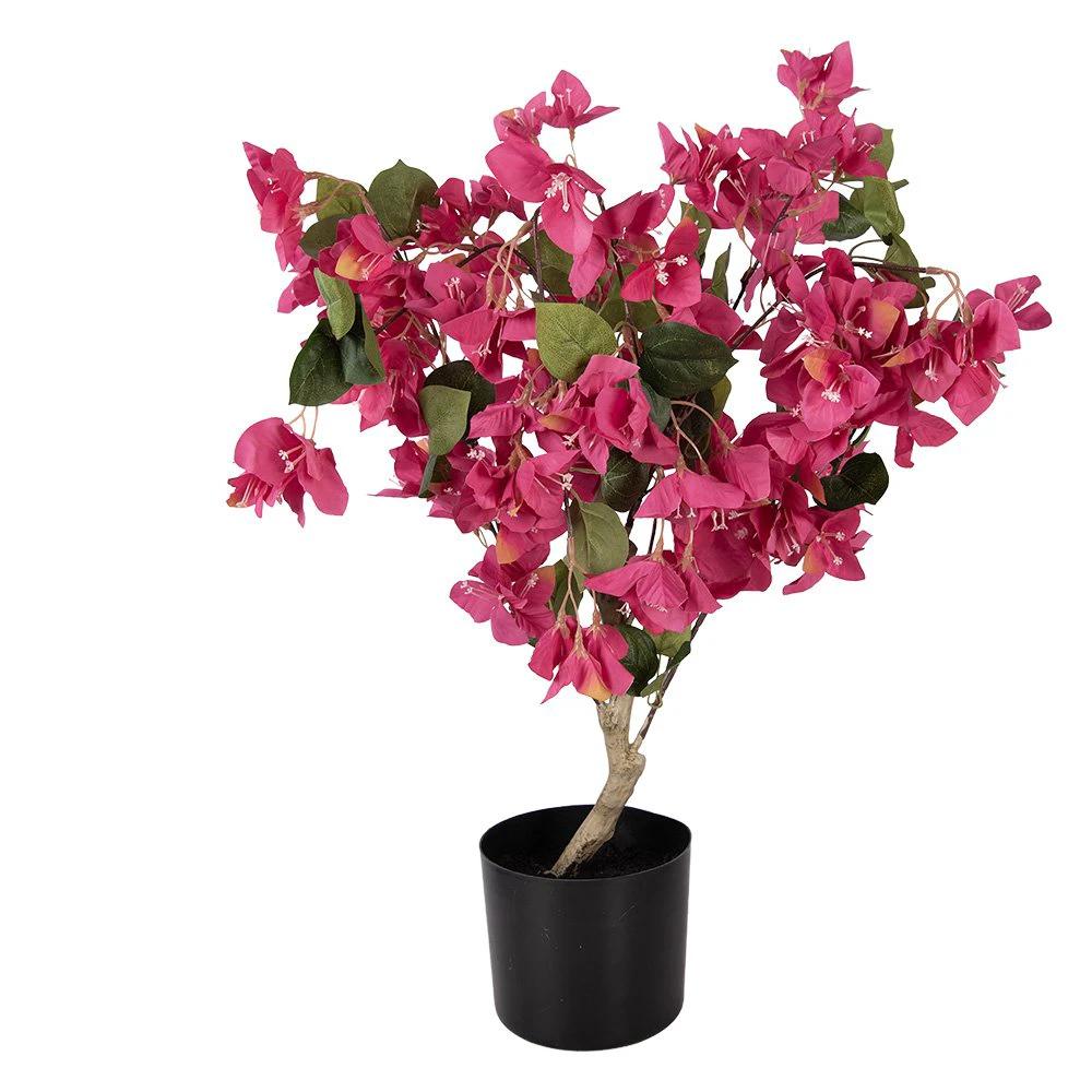Artificial tree Bougainvillea 30x30x90 cm Pink Plastic by Clayre & Eef.