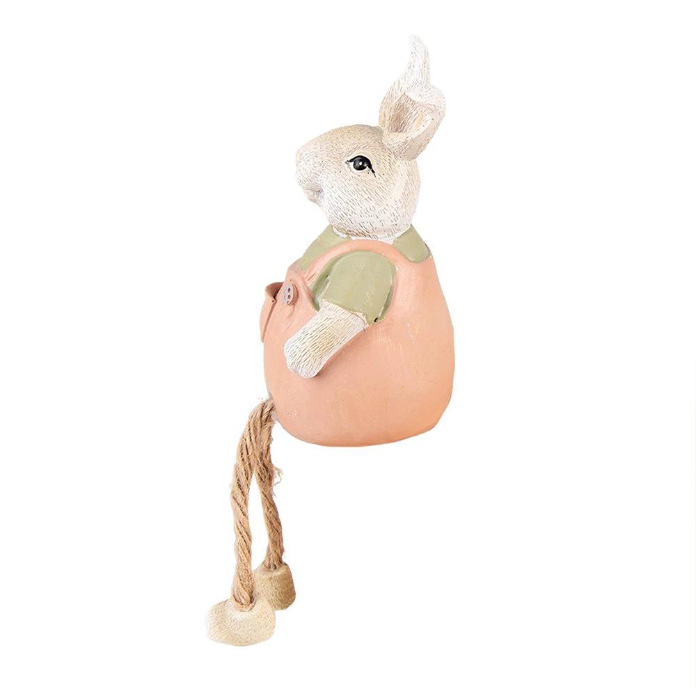 Decoration rabbit 6x6x10/16 cm by Clayre & Eef.