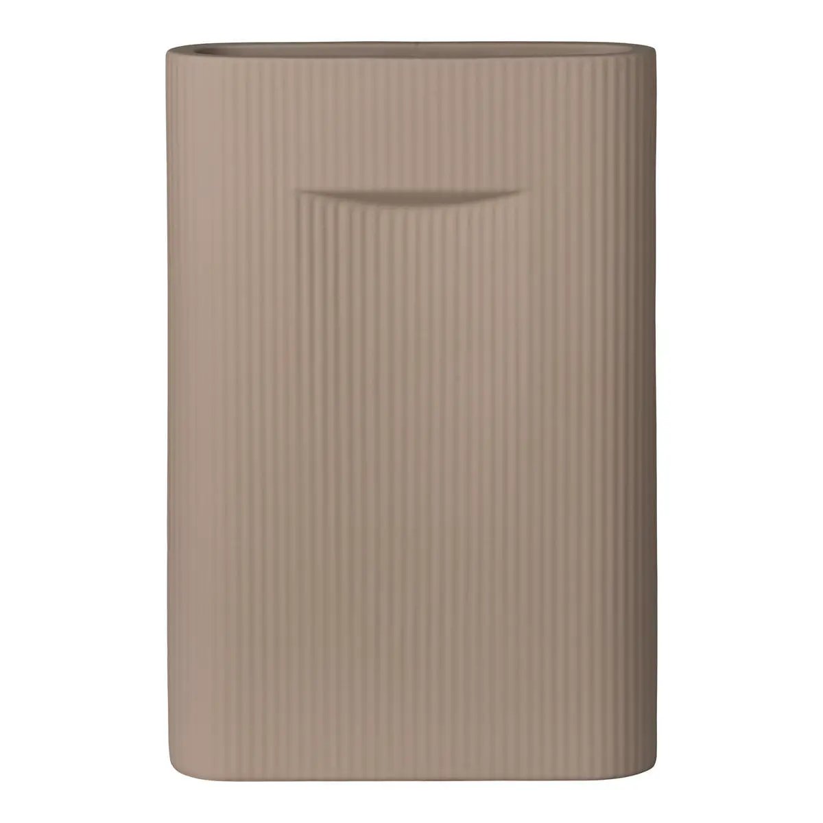 Vase - Vase in ceramic, brown, 24x8,5x35,5 cm by EMIRELLE