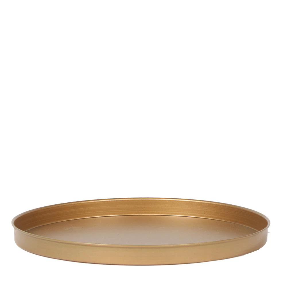Hummingbird Home | Decorative bowl - Round gold tray Ø30cm by Kolibri Company
