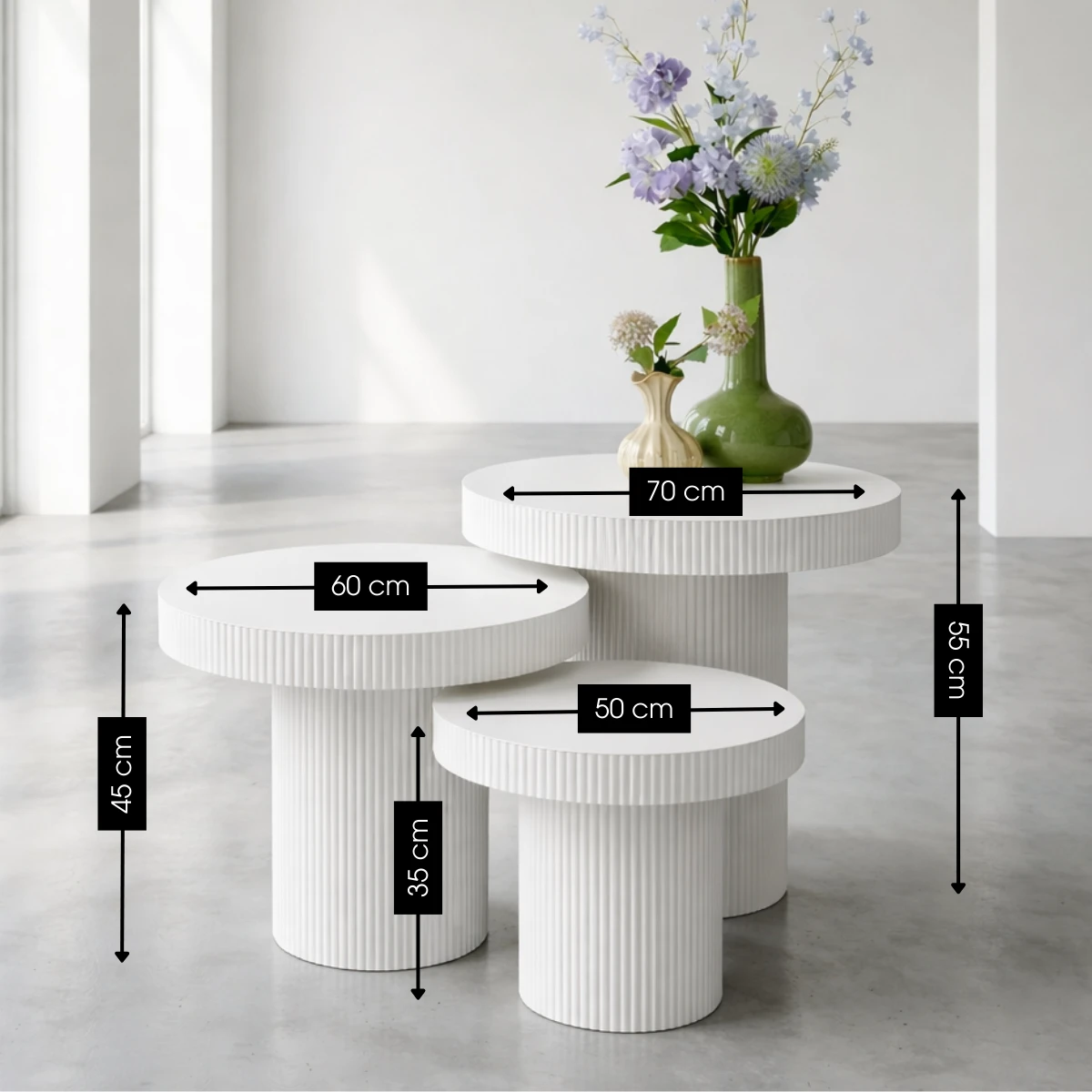 Side table Lux Off-white by Mica Decorations