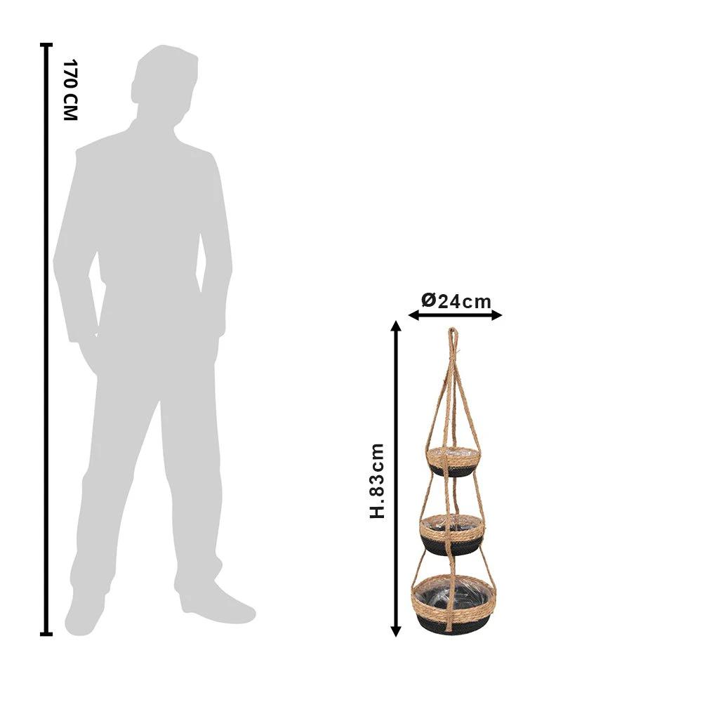 Hängender Pflanzenhalter Ø 24x83 cm von Clayre & Eef.