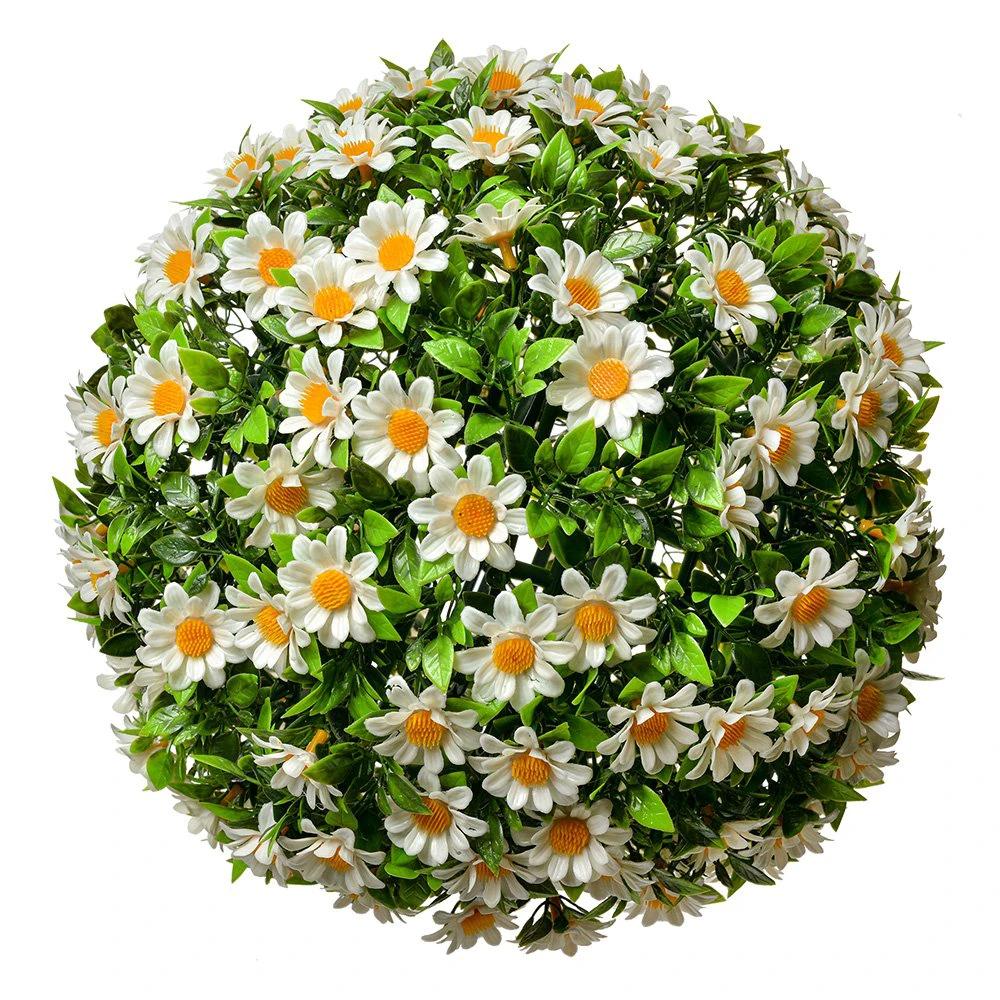Boxwood ball Ø 30 cm White Green Plastic by Clayre & Eef.