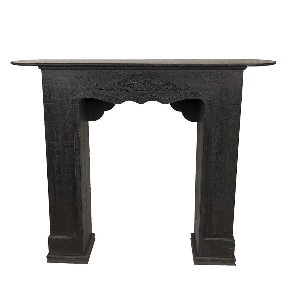 Kamin Schwarz 125x28x101 cm von Clayre & Eef.
