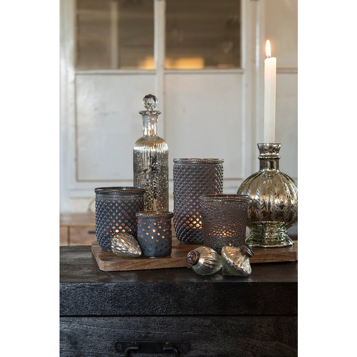 Tealight holder Ø 9x10 cm by Clayre & Eef.