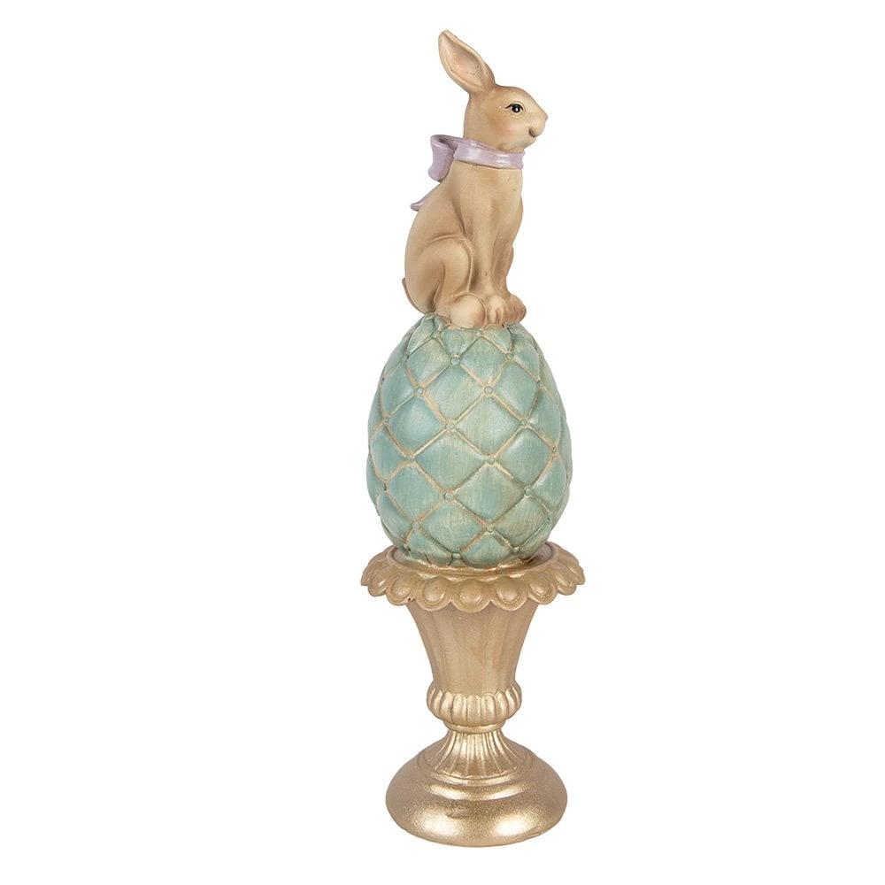 Decoration Statue Rabbit Ø 8x29 cm Brown Plastic by Clayre & Eef.