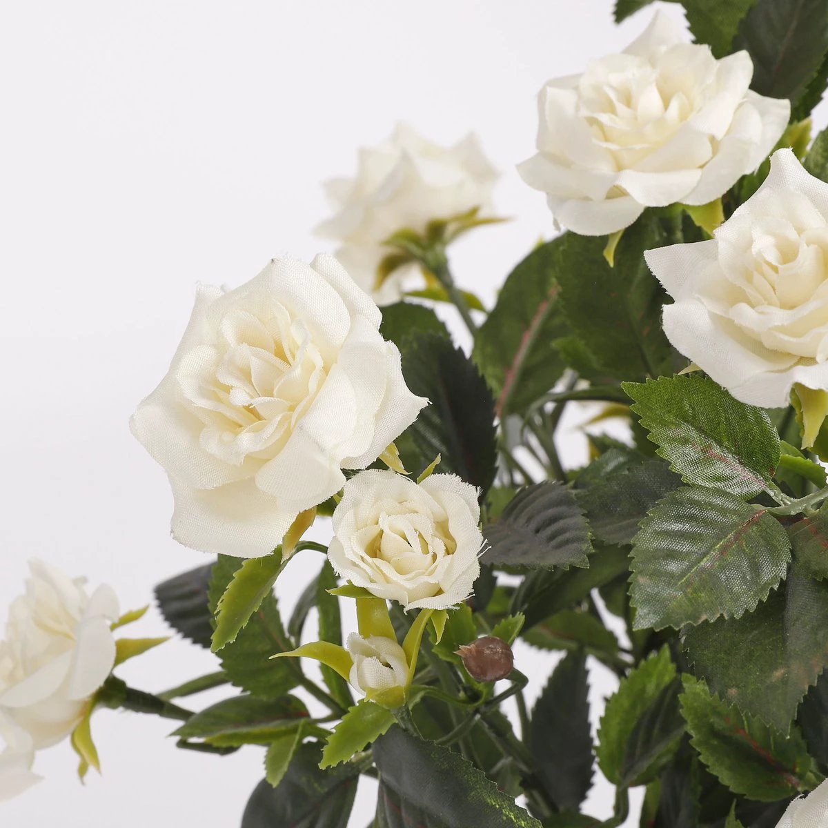 Artificial plant Rosebush White by Mica Decorations