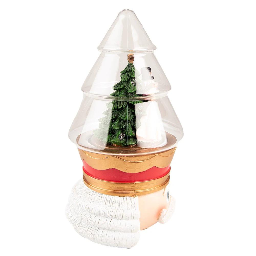 Bell jar with nutcracker and LED 15x13x24 cm / 2xAAA by Clayre & Eef.