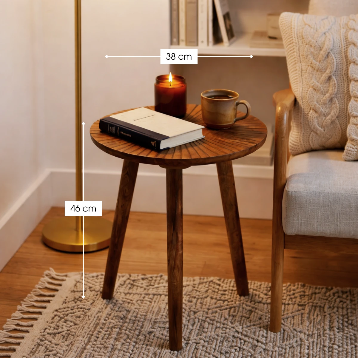 Side table Pomante Dark brown by Mica Decorations