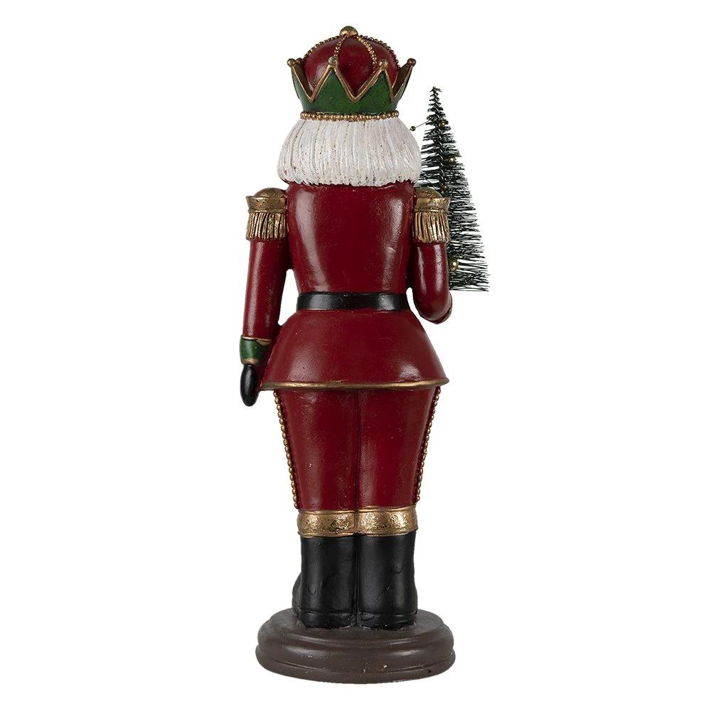 Decoration nutcracker with Christmas tree 13x10x32 cm by Clayre & Eef.