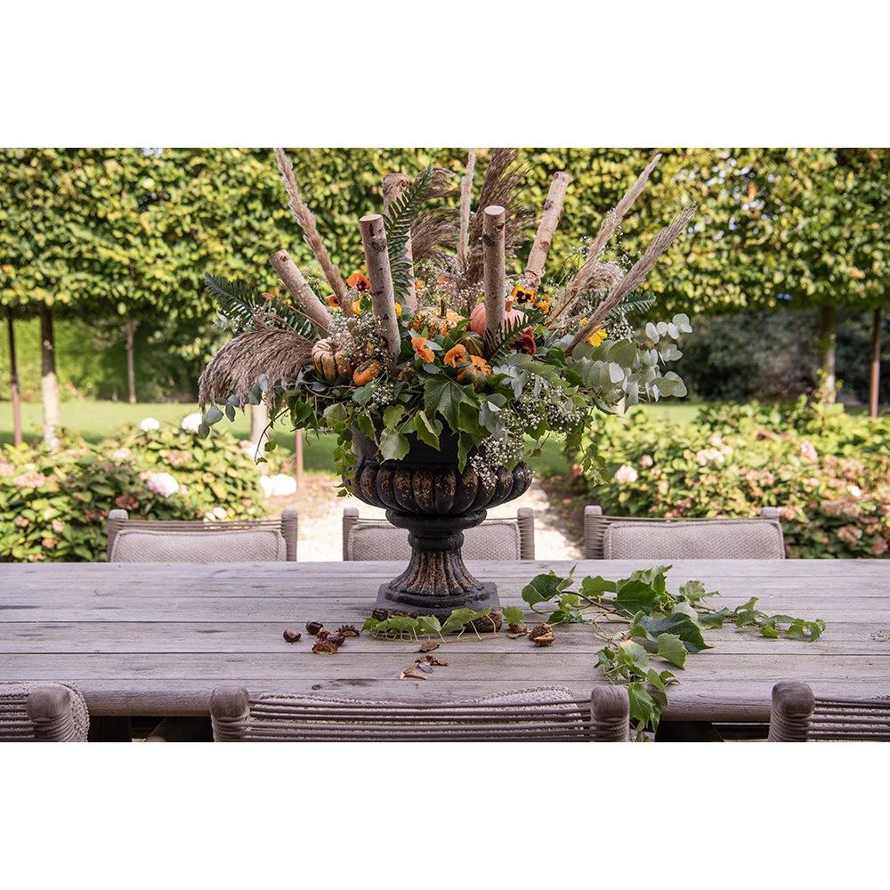 Flowerpot Ø 52x47 cm Black Ceramic Flowerpot Indoor by Clayre & Eef.
