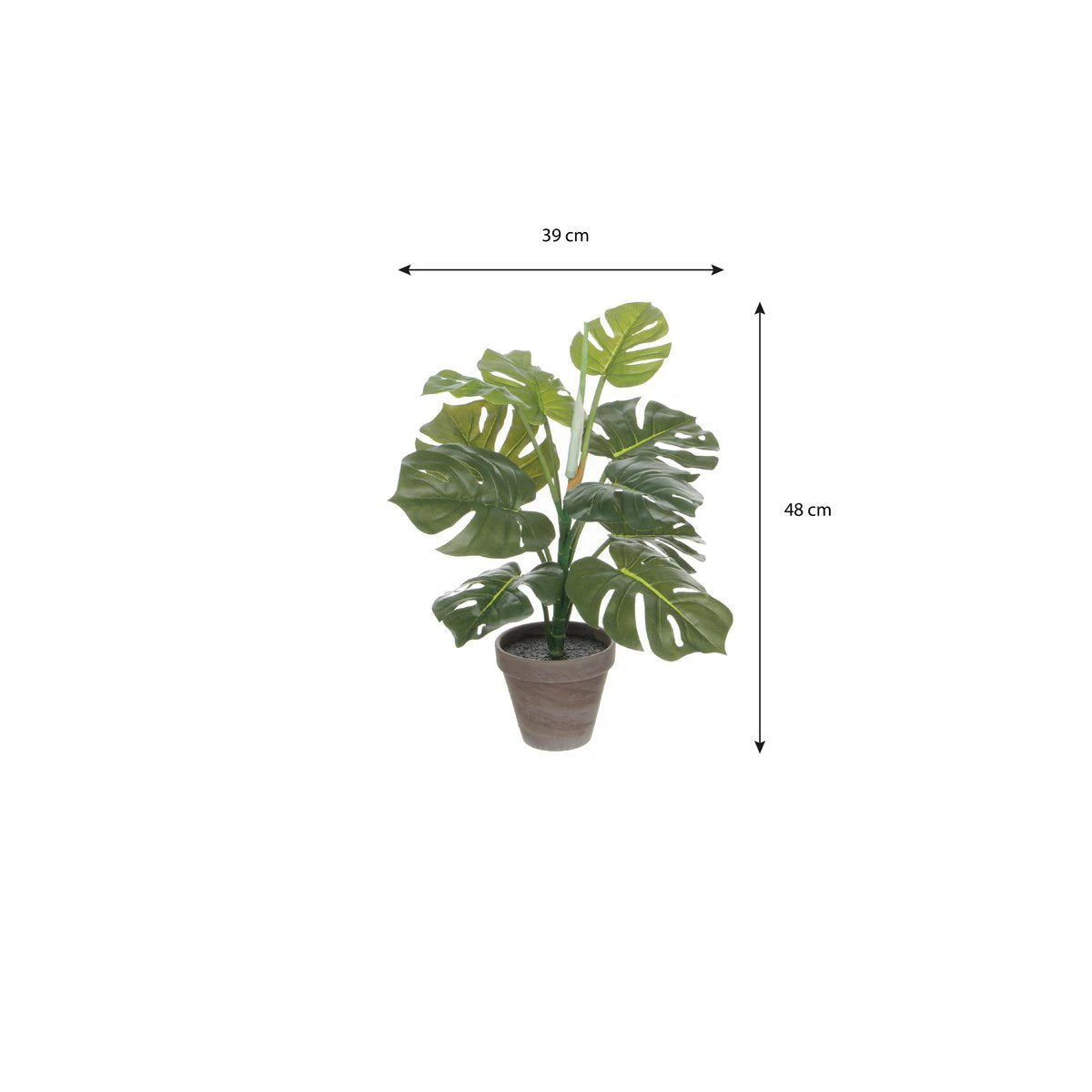 Artificial plant Monstera green by Mica Decorations
