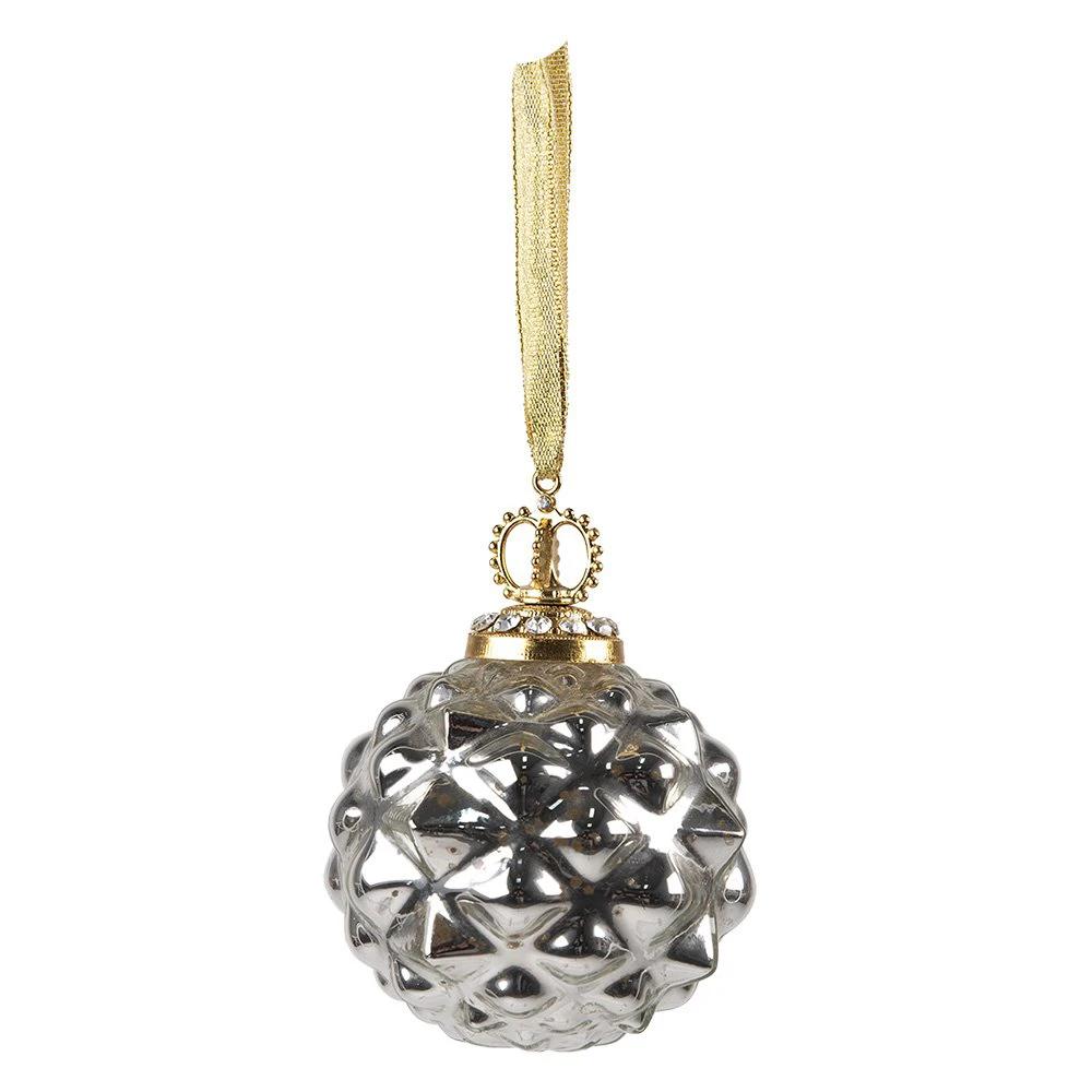 Christmas bauble Ø 8x11 cm by Clayre & Eef.