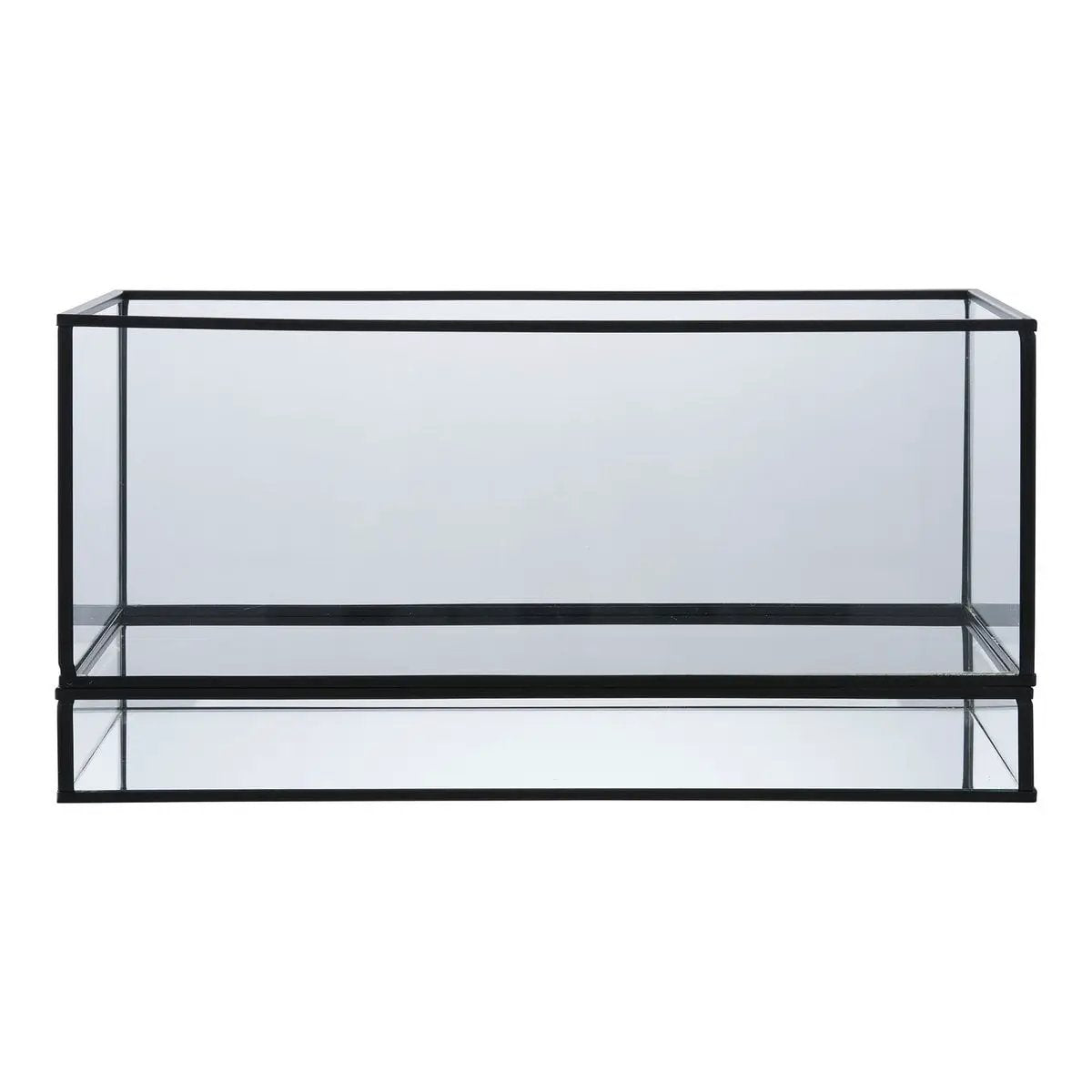Hurricane Candle Holder - Black, Glass, Metal, 30x12x15cm by EMIRELLE