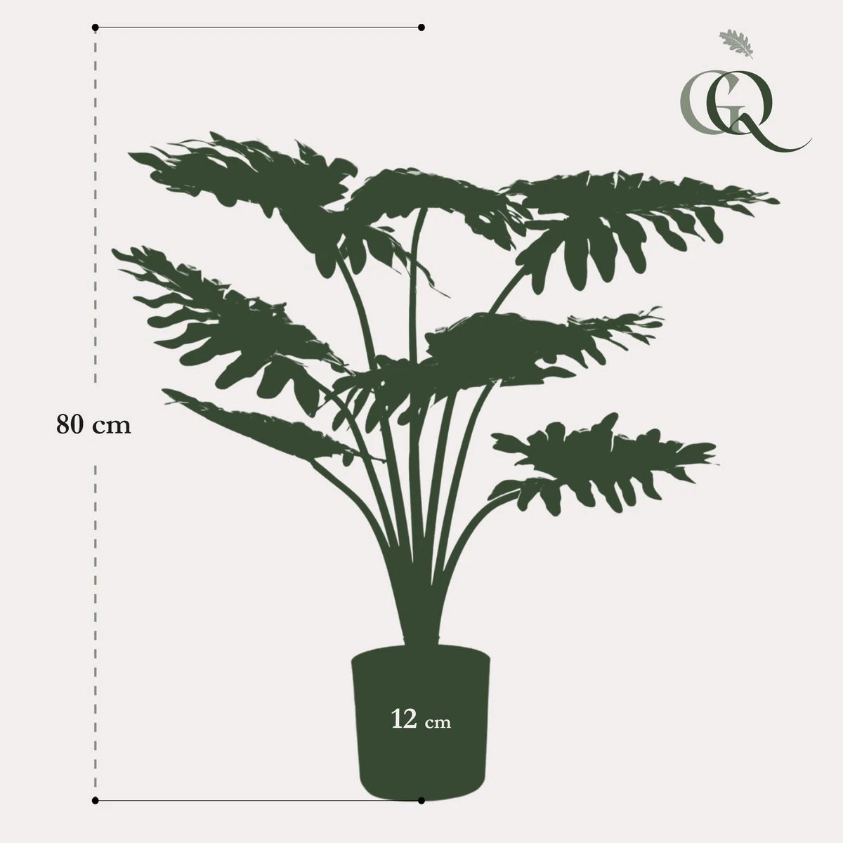 Artificial plant - Philodendron - 60 cm by Green boutiQ