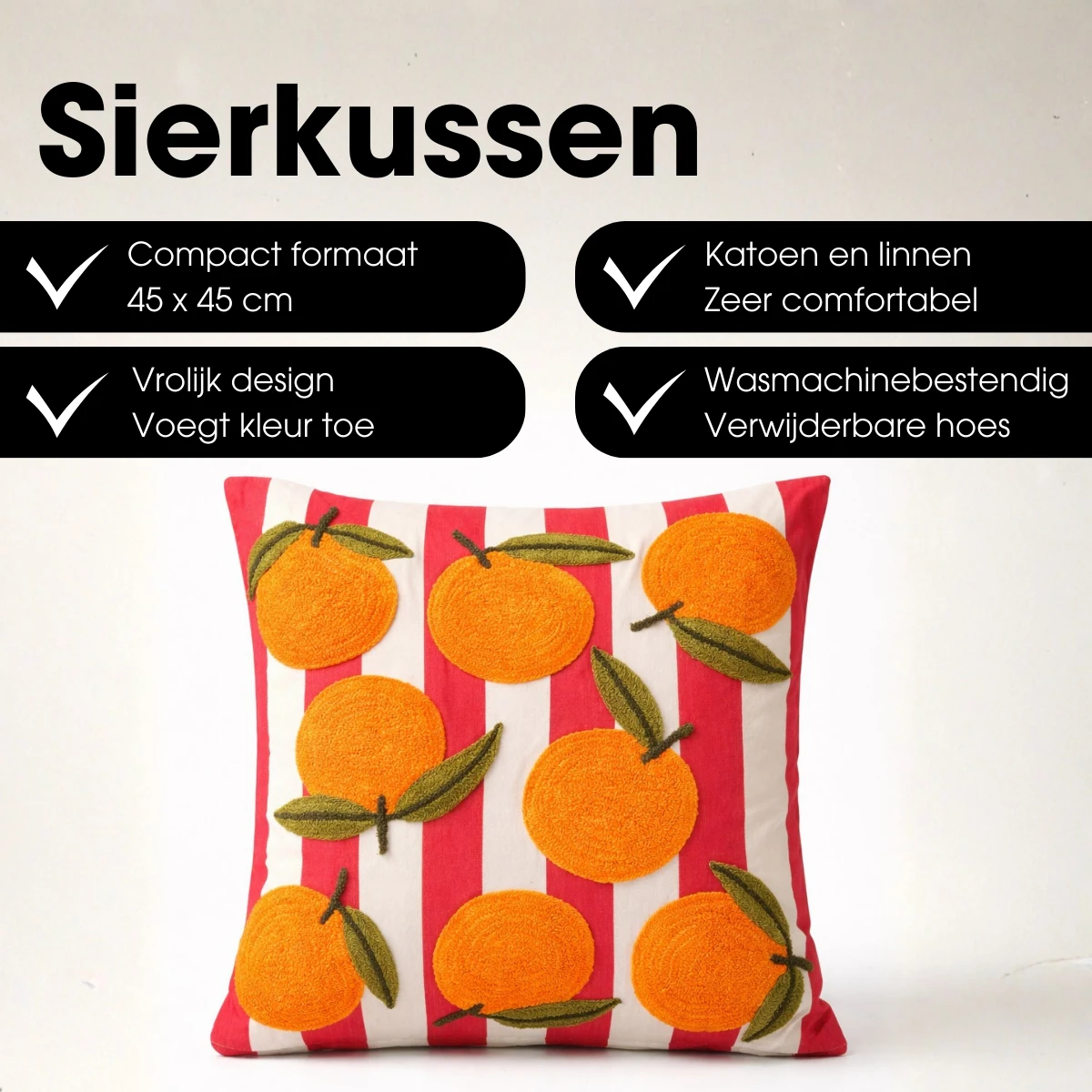 Decorative cushion Off-white by Mica Decorations