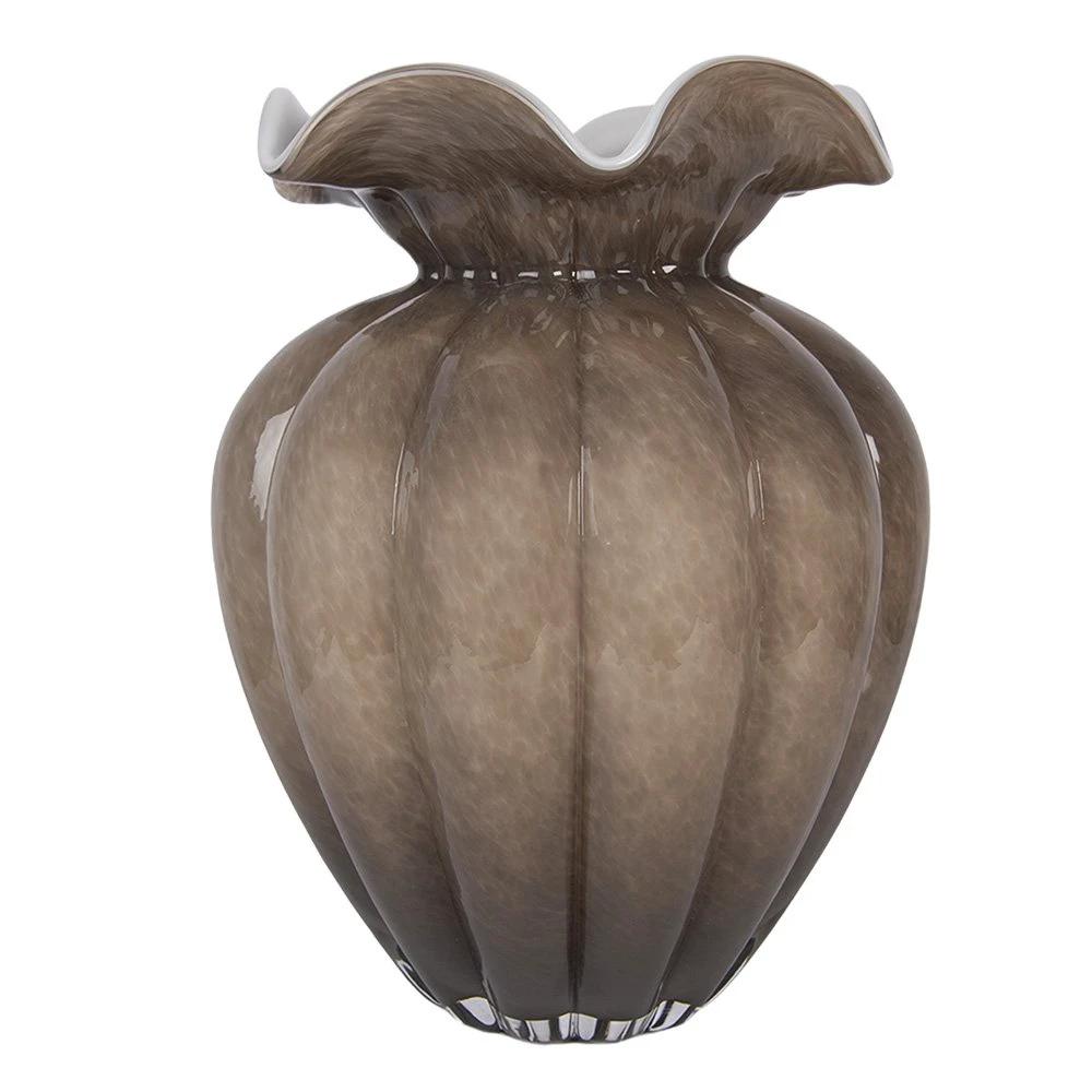 Vase Ø 20x28 cm Brown Glass by Clayre & Eef.