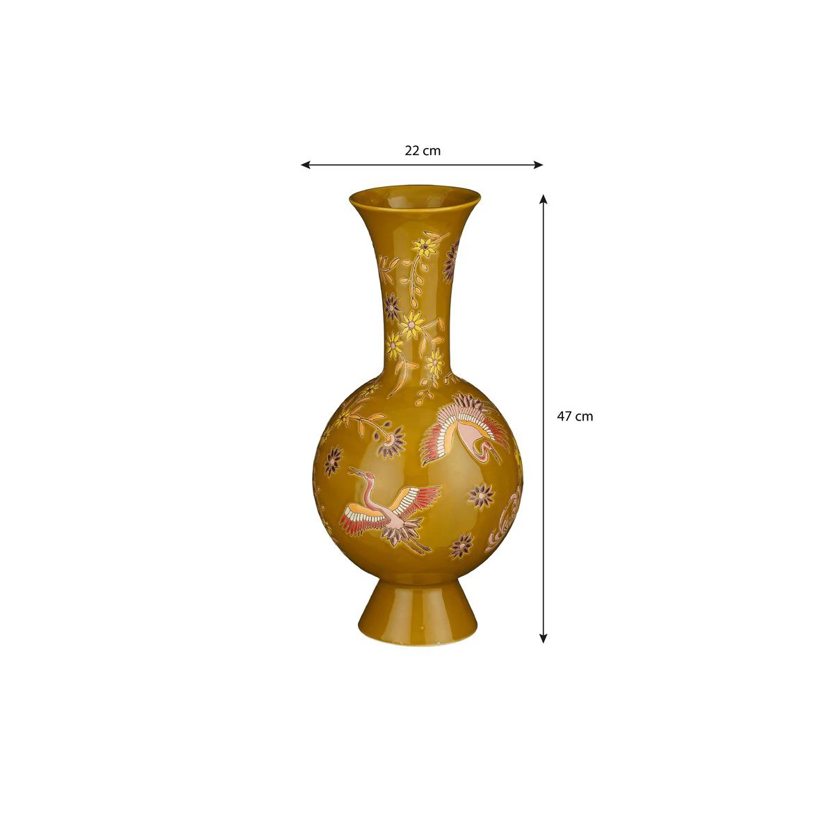 Vase Eloise Ocher by Mica Decorations