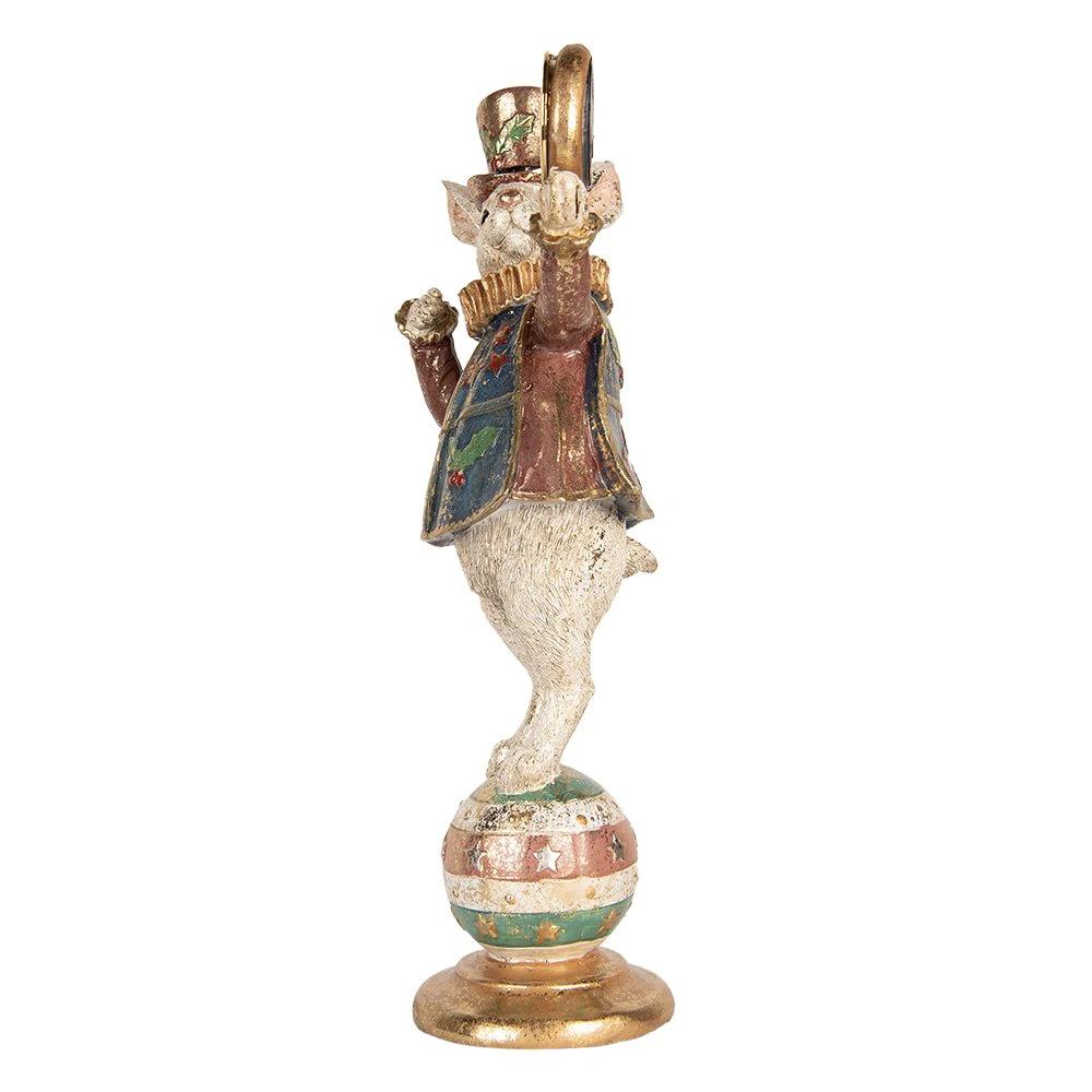 Decoration image rabbit 35 cm white gold -colored plastic by Clayre & Eef.