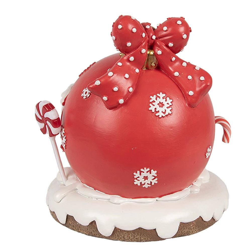 Decoration House with LED Gingerbread house 14 cm Red Plastic Gingerbread house by Clayre & Eef.