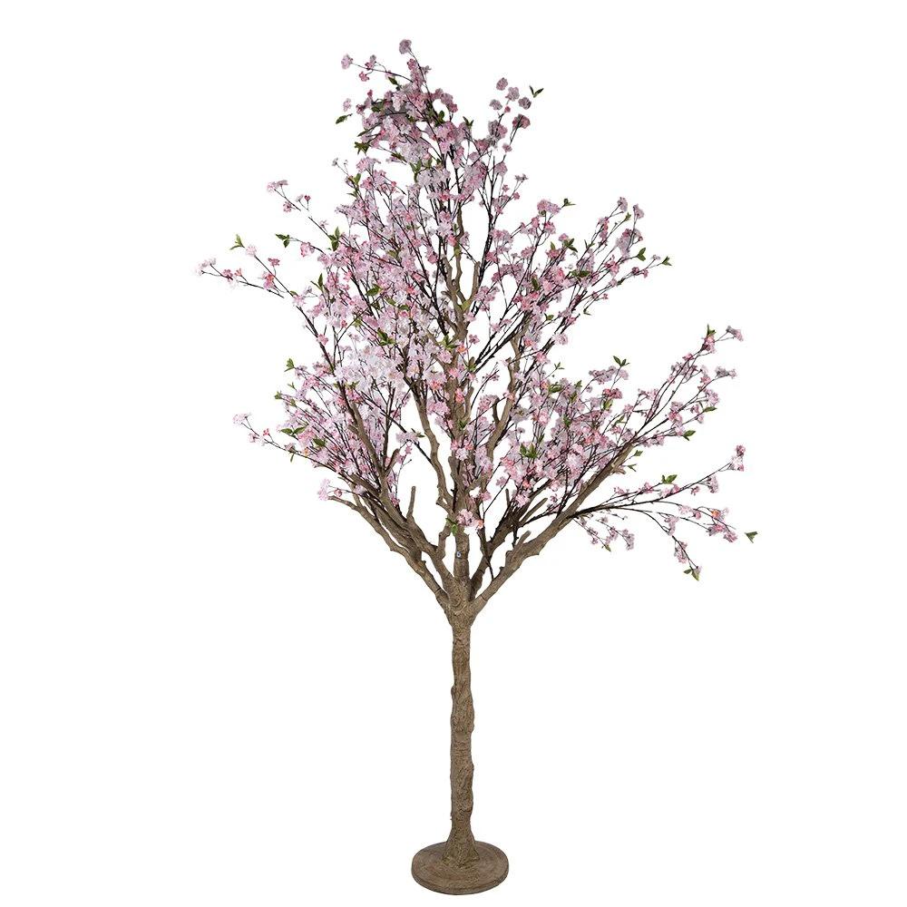 Artificial Cherry Blossom 190x190x300 cm Pink Plastic by Clayre & Eef.