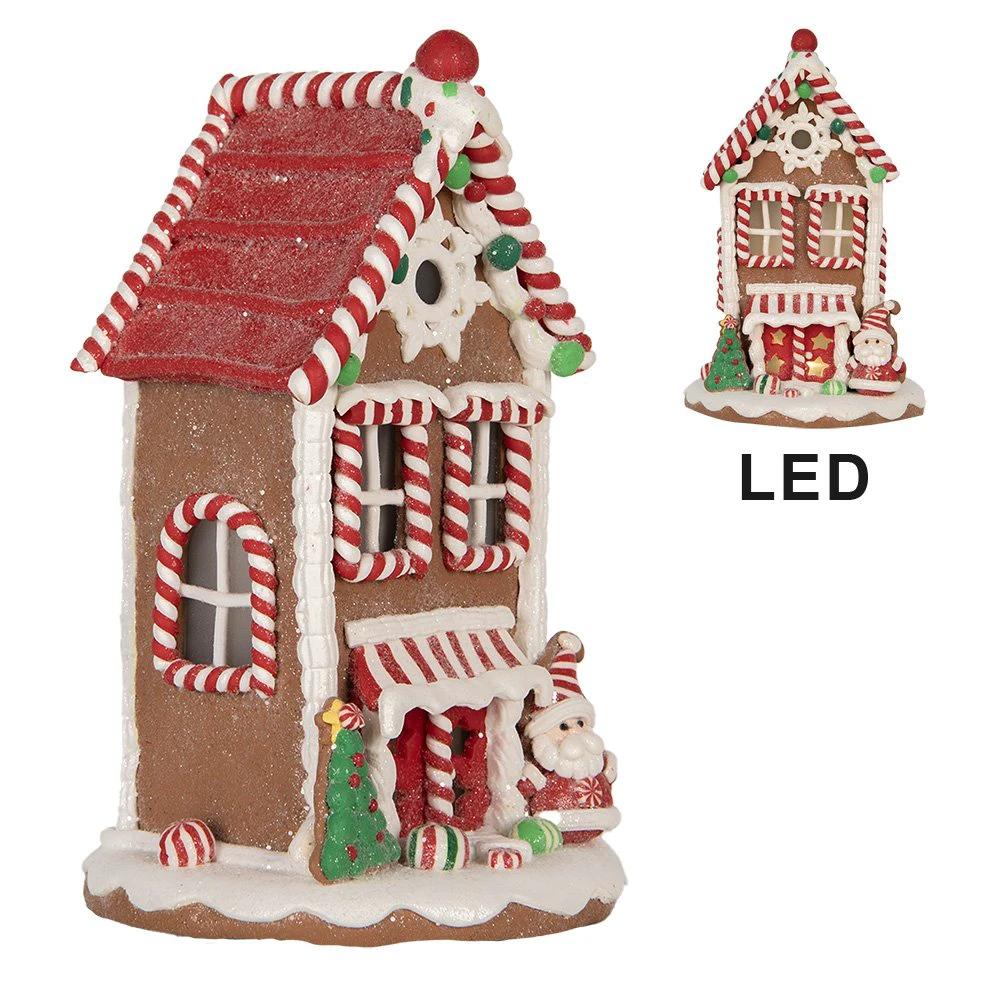 Dekorationshaus mit LED 14x14x22 cm / 3xaaa von Clayre & Eef.
