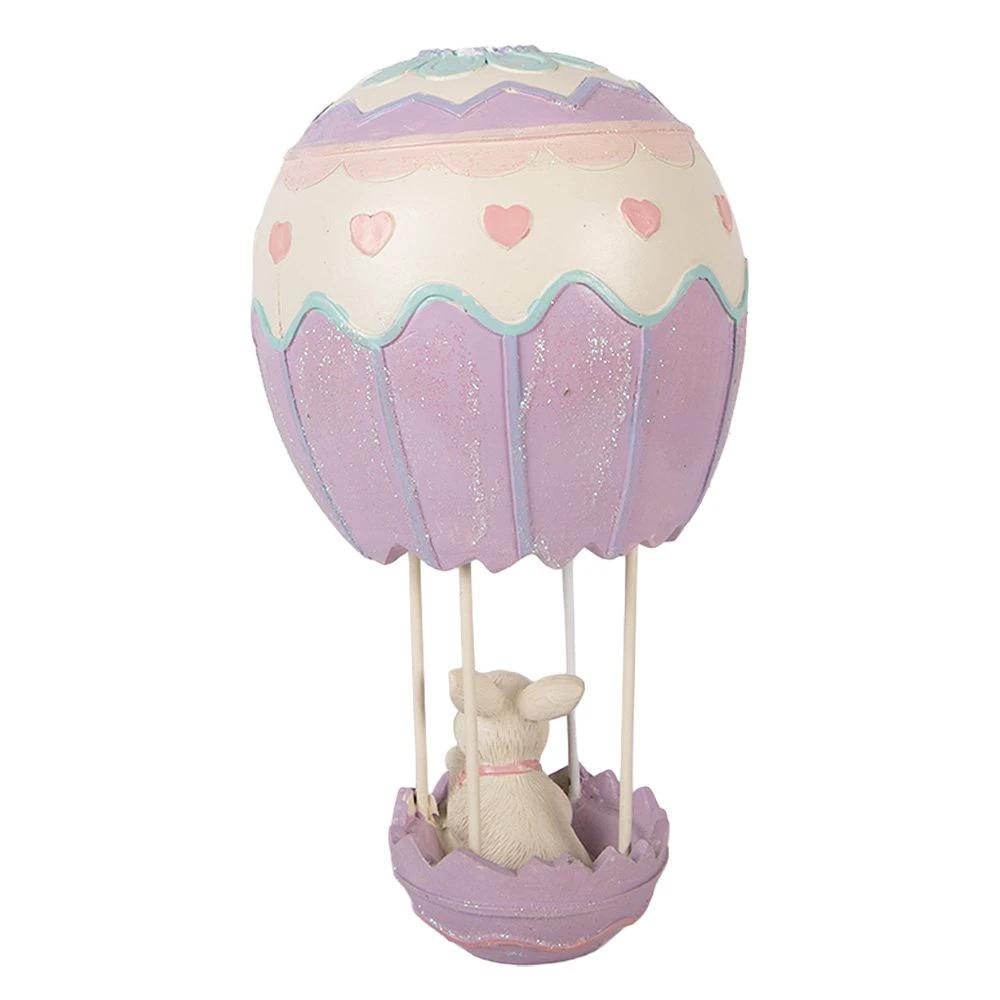 Decoration Statue Rabbit Ø 12x20 cm Beige Plastic by Clayre & Eef.