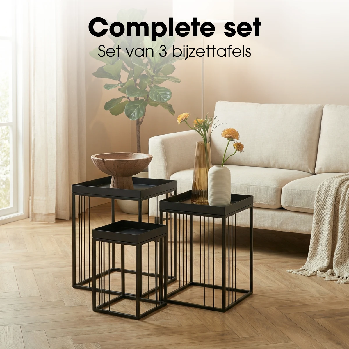 Side table Beth Black by Mica Decorations
