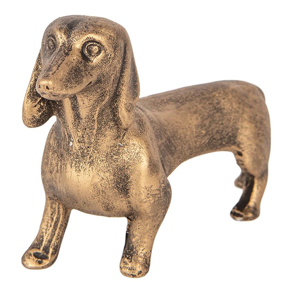 Decoration Image Dog 14x4x8 cm Brown Plastic by Clayre & Eef.