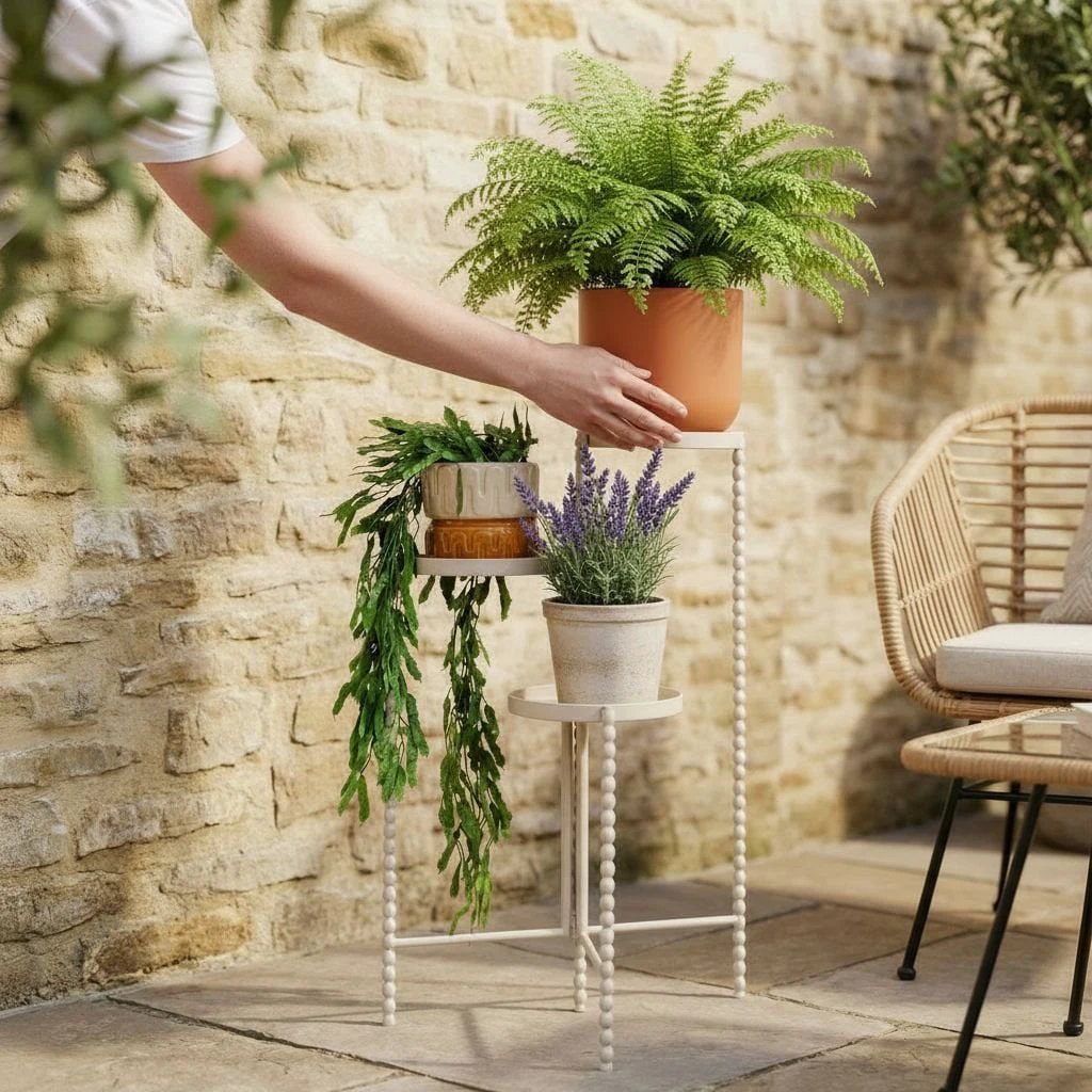Plant stand Salvo Beige by Mica Decorations