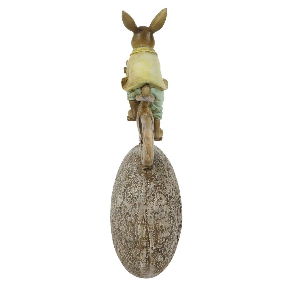 Decoration rabbit cycling 13x6x20 cm by Clayre & Eef.