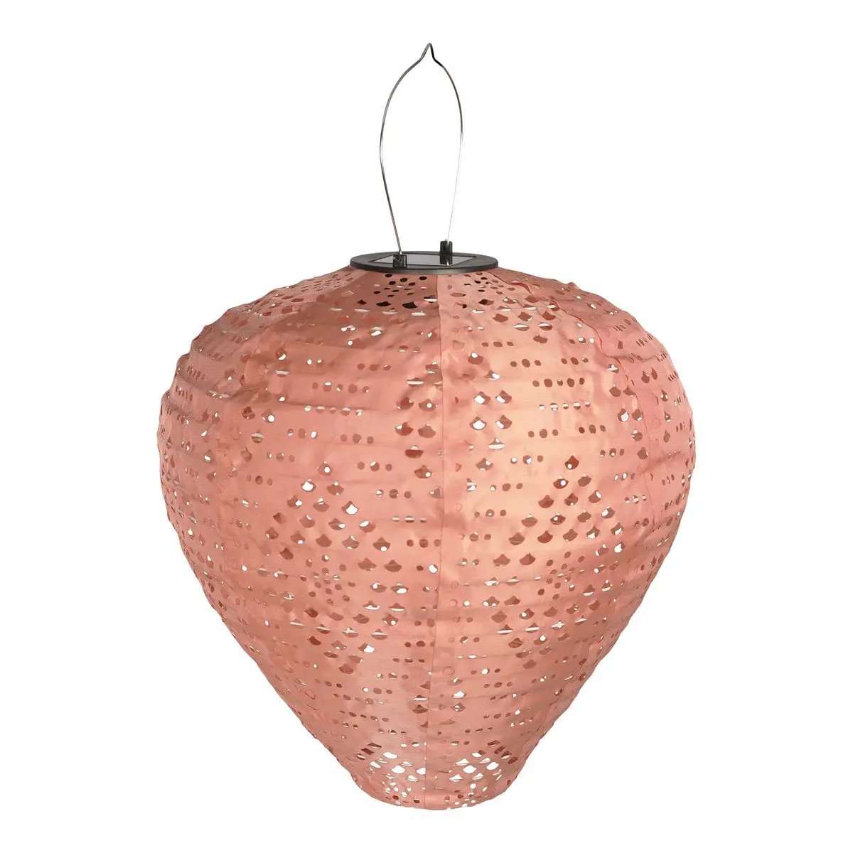 Greatham LED Lantern - Pink, Rechargeable Solar Lantern, 30x30x34 cm by EMIRELLE