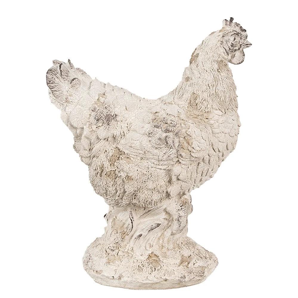 Statue Chicken 26 cm Beige Polyresin Decoration by Clayre & Eef.